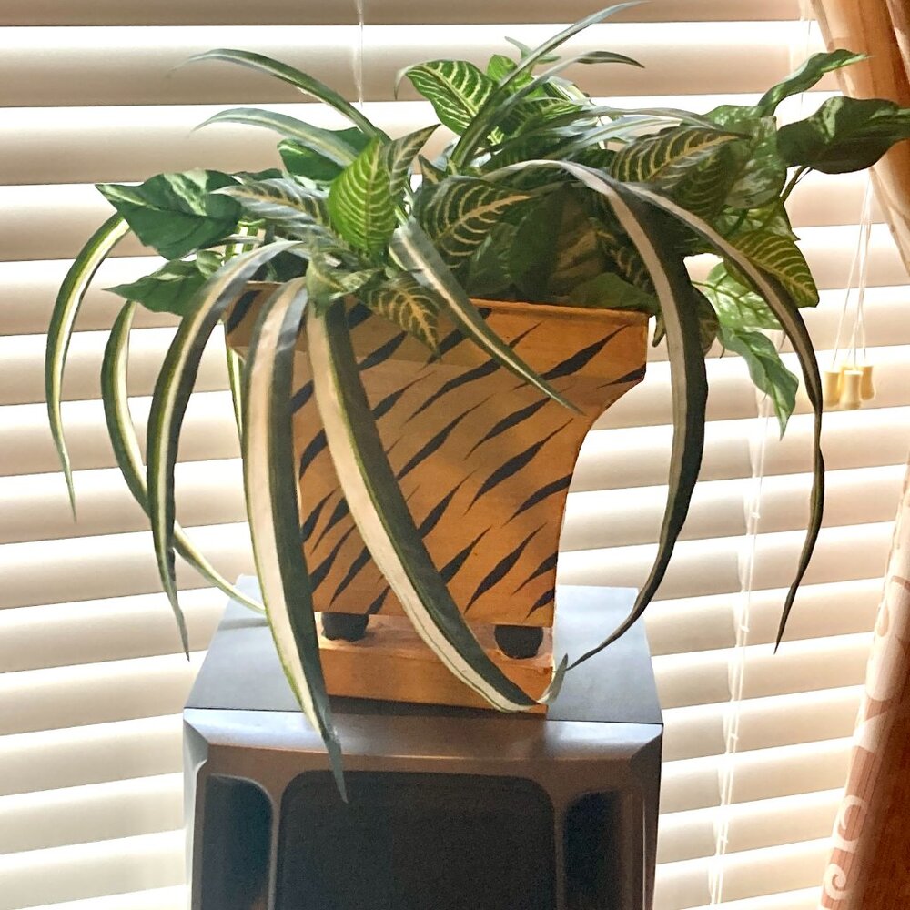 Metal Container with Greenery